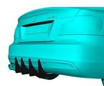DIFFUSEUR ARRIERE (RAJOUT CENTRAL EN 2 PARTIES) BMW SERIE 1 E82/E88 COUPE/CABRIOLET PACK M CNC "DTM LOOK" (2007/2013)