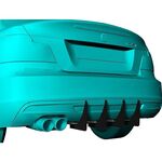 DIFFUSEUR ARRIERE (RAJOUT CENTRAL EN 2 PARTIES) BMW SERIE 1 E82/E88 COUPE/CABRIOLET PACK M CNC "DTM LOOK" (2007/2013)