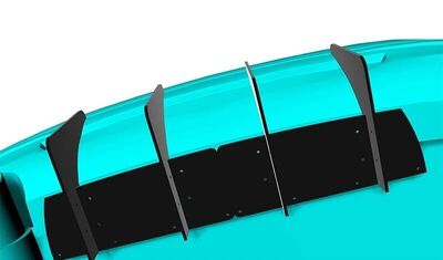 DIFFUSEUR ARRIERE (RAJOUT CENTRAL EN 2 PARTIES) BMW SERIE 1 E82/E88 COUPE/CABRIOLET PACK M CNC "DTM LOOK" (2007/2013)