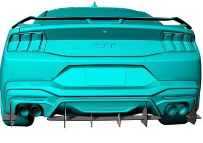 RAJOUT DE DIFFUSEUR ET SPLITTERS ARRIERES EN ABS FORD MUSTANG MK7 GT PHASE 1 VERSION 2 (2023+)