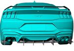 RAJOUT DE DIFFUSEUR ET SPLITTERS ARRIERES EN ABS FORD MUSTANG MK7 GT PHASE 1 VERSION 2 (2023+)