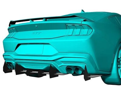 RAJOUT DE DIFFUSEUR ET SPLITTERS ARRIERES EN ABS FORD MUSTANG MK7 GT PHASE 1 VERSION 2 (2023+)