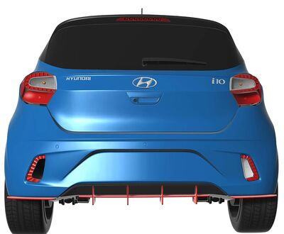 RAJOUTS DE DIFFUSEUR ARRIERE HYUNDAI I10 III STANDARD PHASE 1 CNC "DTM LOOK" (2020/2023)