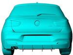 DIFFUSEUR ARRIERE (RAJOUT CENTRAL EN 3 PARTIES) BMW SERIE 1 F20 PACK M CNC "DTM LOOK" (2011/2019)
