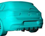 DIFFUSEUR ARRIERE (RAJOUT CENTRAL EN 3 PARTIES) BMW SERIE 1 F20 PACK M CNC "DTM LOOK" (2011/2019)