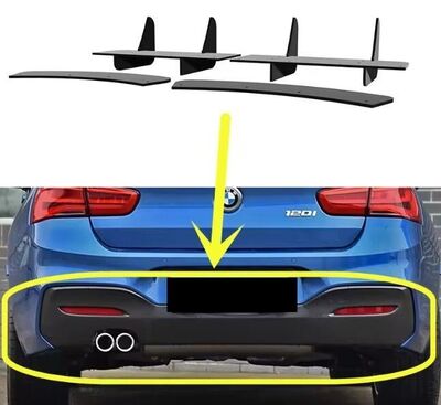 DIFFUSEUR ARRIERE (RAJOUT CENTRAL EN 3 PARTIES) BMW SERIE 1 F20 PACK M CNC "DTM LOOK" (2011/2019)