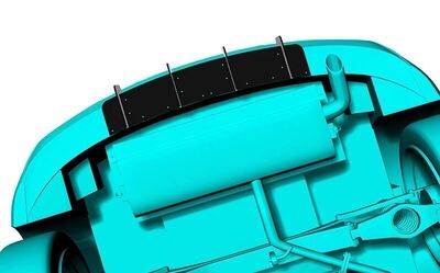 RAJOUT DE DIFFUSEUR ARRIERE (RAJOUT CENTRAL) HYUNDAI I30 III STANDARD PHASE 1 CNC "DTM LOOK" (2017/2021)