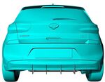 RAJOUT DE DIFFUSEUR ARRIERE (RAJOUT CENTRAL) HYUNDAI I30 III STANDARD PHASE 1 CNC "DTM LOOK" (2017/2021)