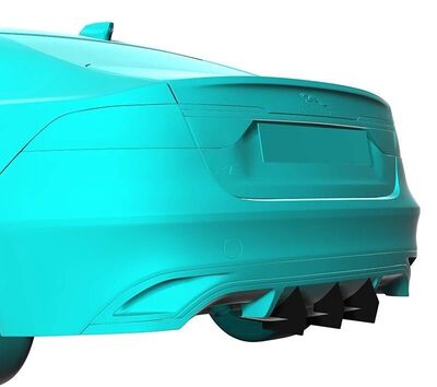 DIFFUSEUR ARRIERE (RAJOUT CENTRAL) JAGUAR XF SEDAN OU SW CNC  "DTM LOOK" (2020/2024)