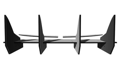 DIFFUSEUR ARRIERE (RAJOUT CENTRAL ET SPLITTERS LATERAUX) PEUGEOT 308 II PHASE 1 CNC "DTM LOOK" (2013/06-2017)