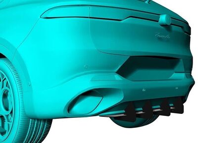 DIFFUSEUR ARRIERE (RAJOUT CENTRAL EN 2 PARTIES) ALFA ROMEO TONALE CNC "DTM LOOK" (2022+)