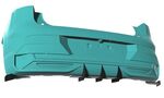 DIFFUSEUR DE PARE CHOC ARRIÈRE (RAJOUT CENTRAL ET SPLITTERS LATERAUX) RENAULT MEGANE V E-TECH PHASE 1 CNC "DTM LOOK" (2022+)