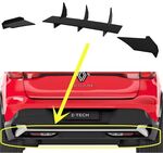 DIFFUSEUR DE PARE CHOC ARRIÈRE (RAJOUT CENTRAL ET SPLITTERS LATERAUX) RENAULT MEGANE V E-TECH PHASE 1 CNC "DTM LOOK" (2022+)