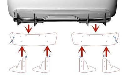 DIFFUSEUR ARRIERE (RAJOUT CENTRAL EN 2 PARTIES) TESLA MODEL S (2020/2023)