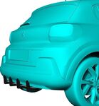 DIFFUSEUR ARRIERE (RAJOUT CENTRAL EN 2 PARTIES) CITROEN C3 III STANDARD (2017/2024)