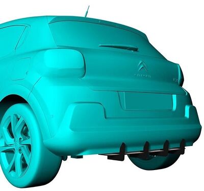DIFFUSEUR ARRIERE (RAJOUT CENTRAL EN 2 PARTIES) CITROEN C3 III STANDARD (2017/2024)