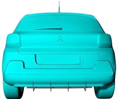 DIFFUSEUR ARRIERE (RAJOUT CENTRAL EN 2 PARTIES) CITROEN C3 III STANDARD (2017/2024)