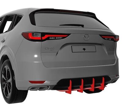 DIFFUSEUR DE PARE CHOC ARRIERE (RAJOUT CENTRAL) MAZDA CX-60 CNC "DTM LOOK" (2021/2024)