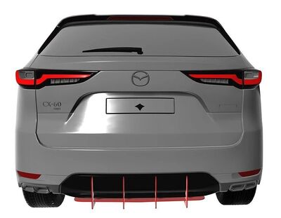 DIFFUSEUR DE PARE CHOC ARRIERE (RAJOUT CENTRAL) MAZDA CX-60 CNC "DTM LOOK" (2021/2024)