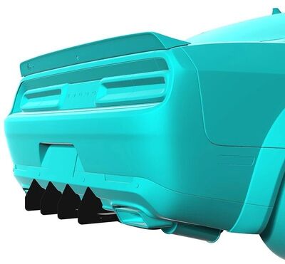 DIFFUSEUR ARRIERE (RAJOUT CENTRAL EN 2 PARTIES) DODGE CHALLENGER CNC (2015/2024)