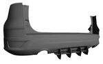 DIFFUSEUR ARRIERE (RAJOUT CENTRAL) FORD KUGA / ESCAPE STANDARD PHASE 2 "DTM LOOK" (2013/2016)