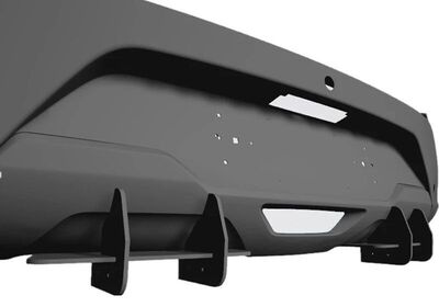 DIFFUSEUR ARRIERE (RAJOUT CENTRAL EN 2 PARTIES) DACIA SPRING "DTM LOOK" (2019/2022)