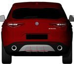 DIFFUSEUR ARRIERE (RAJOUT CENTRAL) ALFA ROMEO STELVIO CNC "DTM LOOK" (2017/2022)