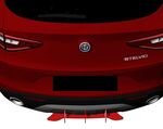 DIFFUSEUR ARRIERE (RAJOUT CENTRAL) ALFA ROMEO STELVIO CNC "DTM LOOK" (2017/2022)