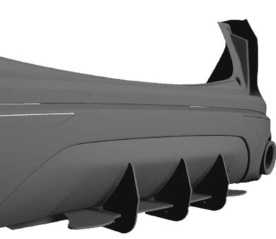 DIFFUSEUR ARRIERE (RAJOUT CENTRAL) ALFA ROMEO STELVIO CNC "DTM LOOK" (2017/2022)