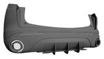 DIFFUSEUR ARRIERE (RAJOUT CENTRAL) ALFA ROMEO STELVIO CNC "DTM LOOK" (2017/2022)