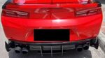 DIFFUSEUR DE PARE CHOC ARRIERE (RAJOUT CENTRAL) + SPLITTERS LATERAUX CHEVROLET CAMARO VI 2SS COUPE (2016+)