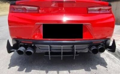 DIFFUSEUR DE PARE CHOC ARRIERE (RAJOUT CENTRAL) + SPLITTERS LATERAUX CHEVROLET CAMARO VI 2SS COUPE (2016+)