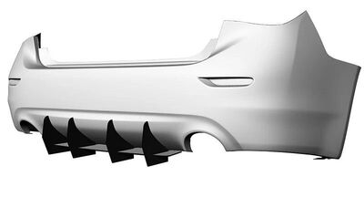 DIFFUSEUR ARRIERE (RAJOUT CENTRAL) INFINITI Q50 STANDARD CNC "DTM LOOK" (2013/2017)