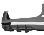 DIFFUSEUR ARRIERE (RAJOUT CENTRAL) FORD MONDEO MK5 BERLINE OU SW KOMBI STANDARD PHASE 1 "DTM LOOK" (2015/2018)