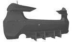 DIFFUSEUR ARRIERE (RAJOUT CENTRAL) BMW SERIE 1 F40 STANDARD CNC "DTM LOOK" (2019/2024)