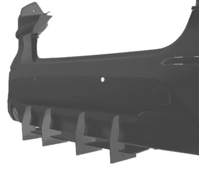 DIFFUSEUR ARRIERE (RAJOUT CENTRAL) BMW SERIE 1 F40 STANDARD CNC "DTM LOOK" (2019/2024)