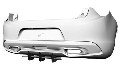 DIFFUSEUR DE PARE CHOC ARRIERE (RAJOUT CENTRAL) CITROEN DS5 CNC "DTM LOOK" (2011/2018)