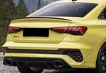 BAGUETTES DE FINITION DE PARE CHOC ARRIERE LOOK RS3 POUR AUDI A3 8Y LIMOUSINE SEDAN S LINE OU S3 PHASE 1 (2020/2024)