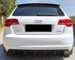 DIFFUSEUR ARRIERE AUDI A3 8P 3 PORTES OU 8PA SPORTBACK FACELIFT STANDARD "DTM LOOK" PIANO BLACK FINISH MTD (2008/2012)