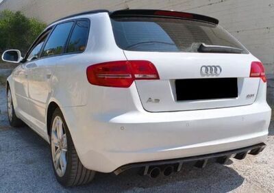 DIFFUSEUR ARRIERE AUDI A3 8P 3 PORTES OU 8PA SPORTBACK FACELIFT STANDARD "DTM LOOK" PIANO BLACK FINISH MTD (2008/2012)
