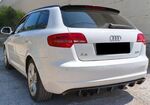 DIFFUSEUR ARRIERE AUDI A3 8P 3 PORTES OU 8PA SPORTBACK FACELIFT STANDARD "DTM LOOK" PIANO BLACK FINISH MTD (2008/2012)