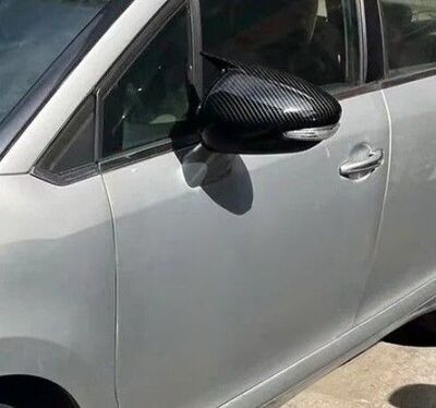 COQUES DE RETRO PIANO BLACK OU CARBONE LOOK CITROEN DS5 "HORN SHAPE" (2011/2018)