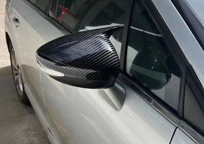 COQUES DE RETRO PIANO BLACK OU CARBONE LOOK CITROEN DS5 "HORN SHAPE" (2011/2018)