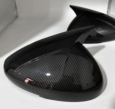 COQUES DE RETRO PIANO BLACK OU CARBONE LOOK CITROEN DS5 "HORN SHAPE" (2011/2018)