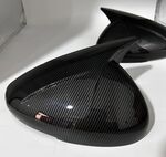 COQUES DE RETRO PIANO BLACK OU CARBONE LOOK CITROEN DS5 "HORN SHAPE" (2011/2018)
