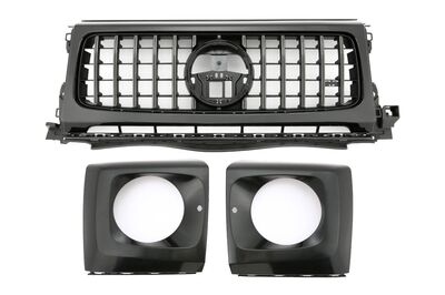 CALANDRE ET ENTOURAGES D'OPTIQUES AVANT MERCEDES CLASSE G W465 LOOK PANAMERICANA GTR (04-2024+)