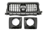 CALANDRE ET ENTOURAGES D'OPTIQUES AVANT MERCEDES CLASSE G W465 LOOK PANAMERICANA GTR (04-2024+)