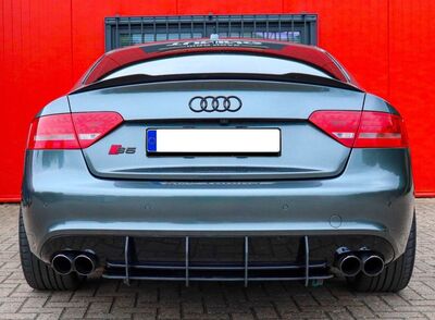DIFFUSEUR DE PARE CHOC ARRIÈRE (RAJOUT CENTRAL) AUDI S5 B8 PHASE 1 (2007/10-2011)