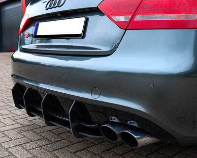 DIFFUSEUR DE PARE CHOC ARRIÈRE (RAJOUT CENTRAL) AUDI S5 B8 PHASE 1 (2007/10-2011)