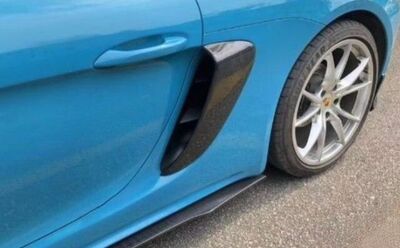 PRISES D'AIR LATÉRALES EN CARBONE PORSCHE BOXSTER 718 OU CAYMAN 718 V2 (2016/2021)